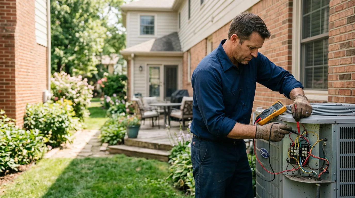 HVAC technician working near Fowler, IN